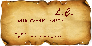 Ludik Cecílián névjegykártya